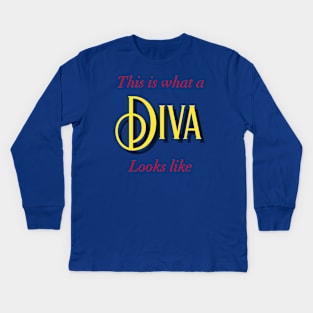 This Is What A Diva Looks Like Kids Long Sleeve T-Shirt